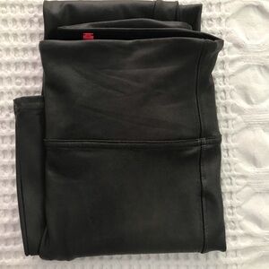 Spanx Black Faux Leather Leggings